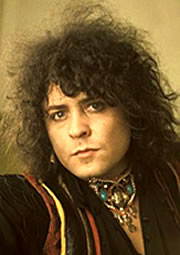 Marc Bolan Wearing an Elaborate Gemstone Necklace