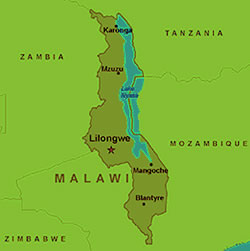 말라위 지도