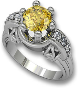 Yellow Sapphire Engagement Ring