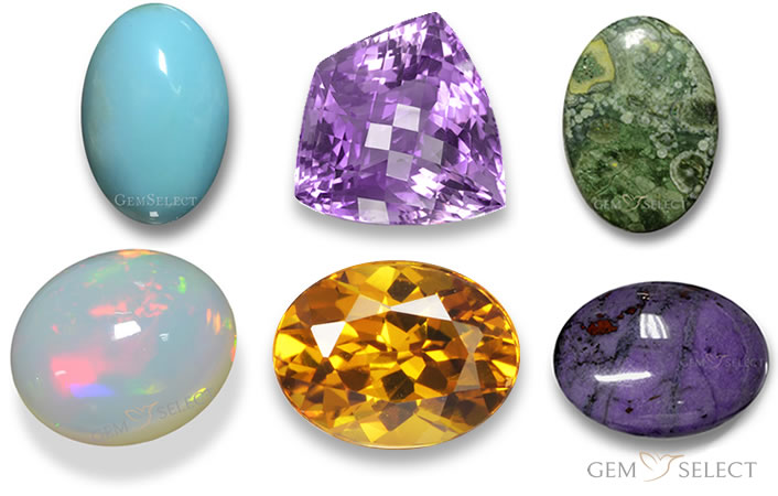 GemSelect의 물병자리 조디악 스톤 - 중간 이미지