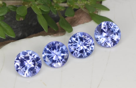 Calibrated Round Tanzanite Gemstones