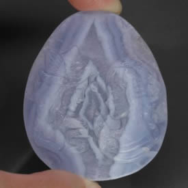 Chalcedony Cameo Carving Gemstone