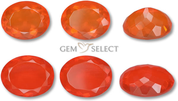 GemSelect의 파이어 오팔 원석 사진