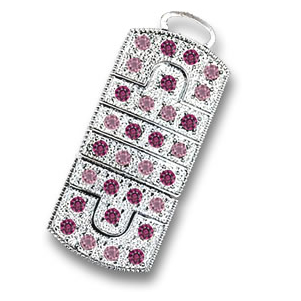 Rhodolite Garnet & Pink Tourmaline Flashdrive Pendant