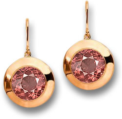 Rose Malaya Garnet Bronze Earrings