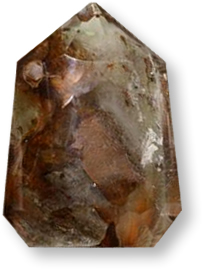 여러 가지 빛깔의 금홍석 석영 원석