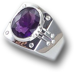 Men's Purple Amethyst Ring