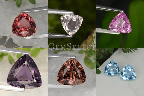 GemSelect의 트릴리언트 컷 보석
