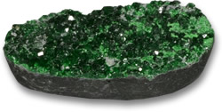 Uvarovite 석류석 Druzy Gem