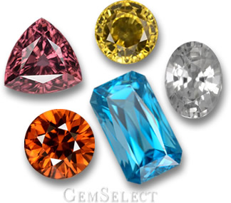 GemSelect의 모든 색상의 지르콘