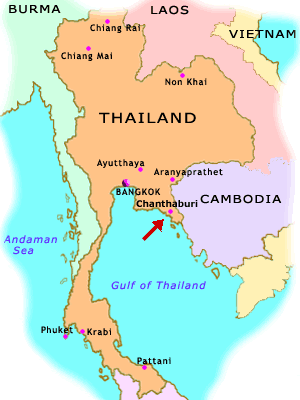태국 지도-찬타부리