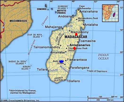 마다가스카르 지도