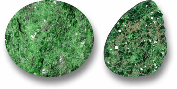 느슨한 Uvarovite Garnet Drusy 판매용