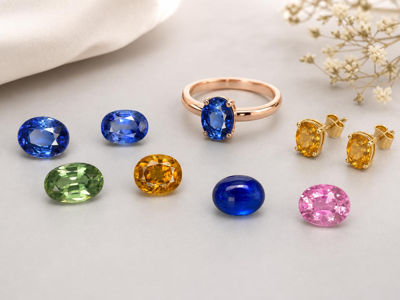 주얼리 세팅용으로 규격화된 6x4mm 사파이어 원석