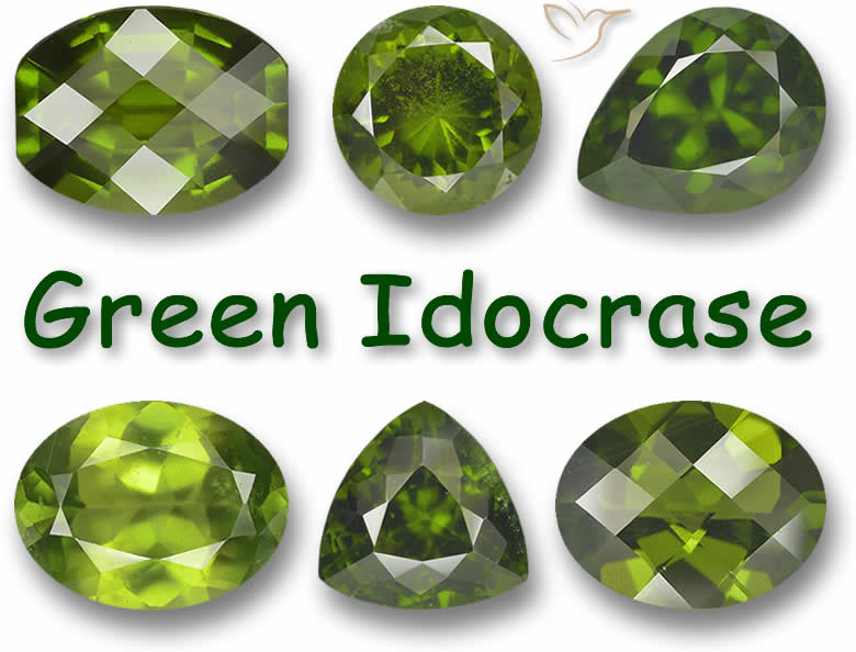 녹색 Idocrase 원석