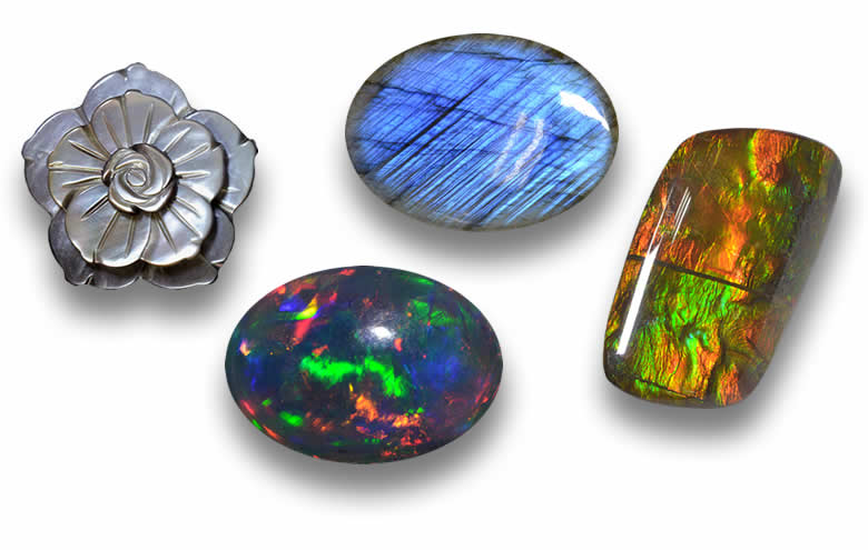 색채 변화와 광택이 뛰어난 무지갯빛 보석