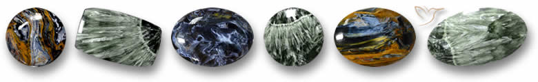 Pietersite 및 Seraphinite 원석