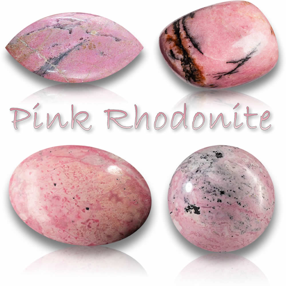 천연 핑크 Rhodonite 원석