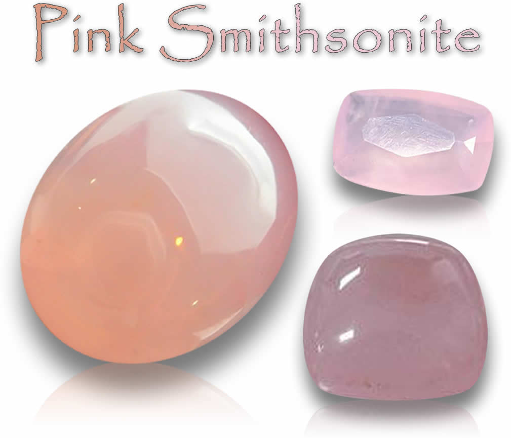 천연 핑크 Smithsonite 보석
