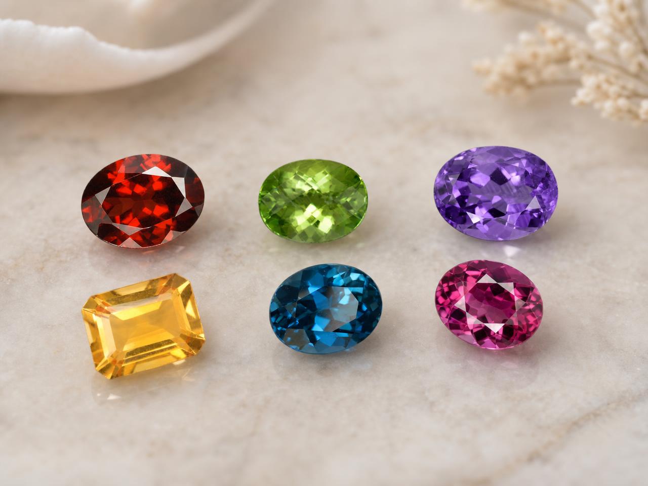 다양한 크기의 천연 타원형 6x4mm 원석