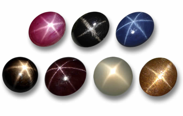 별자리 무늬가 있는 루스 스타 젬스톤