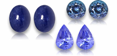 귀걸이 및 주얼리에 어울리는 탄자나이트 한 쌍