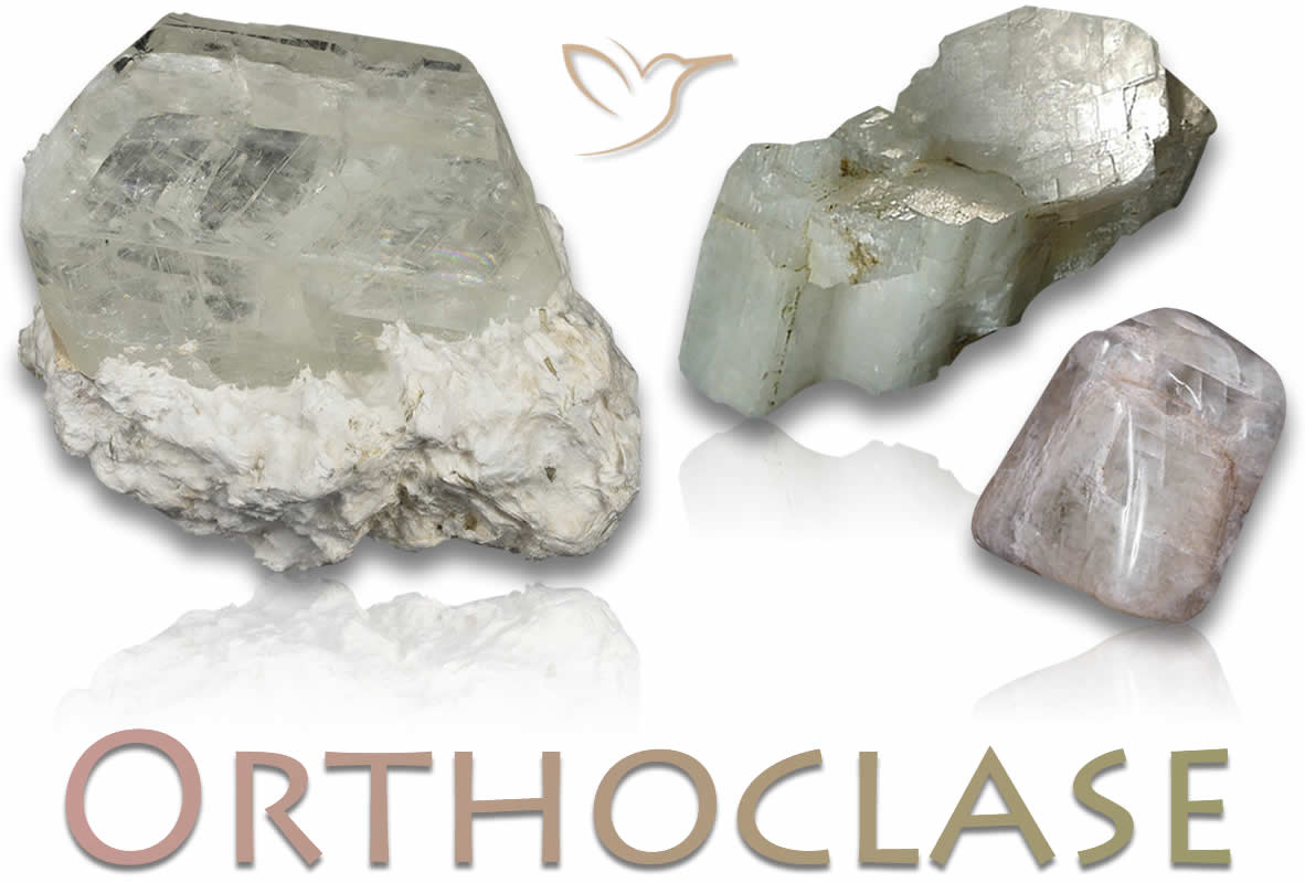 흰색 Orthoclase 거친 원석