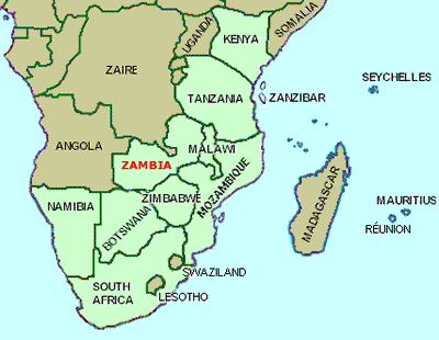 남부 아프리카 지도