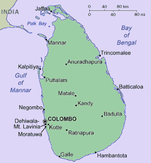 스리랑카 지도