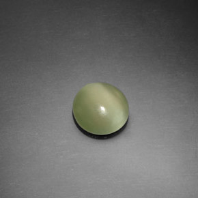 1.10캐럿 천연 그린 Actinolite Cat's Eye, 라운드 컷, 7.45 mm, 투명한