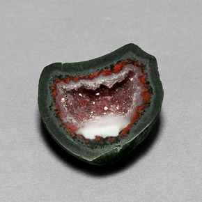 6.91캐럿 천연 멀티컬러 아게이트 지오드, 멋진 모양, 15.1×14.1 mm, 불투명체