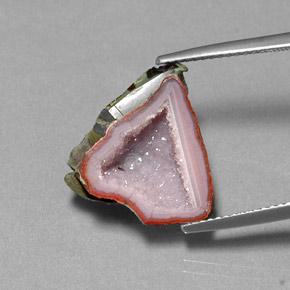 7.69캐럿 천연 멀티컬러 아게이트 지오드, 멋진 모양, 16.8×15.2 mm, 불투명체