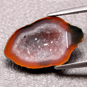 5.58캐럿 천연 멀티컬러 아게이트 지오드, 멋진 모양, 19.7×12.3 mm, 불투명체