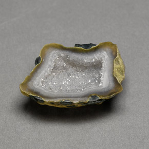6.18캐럿 천연 멀티컬러 아게이트 지오드, 멋진 모양, 18.1×12.4 mm, 불투명체