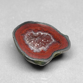 9.86캐럿 천연 멀티컬러 아게이트 지오드, 멋진 모양, 18.2×13.6 mm, 불투명체