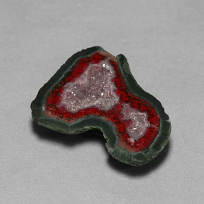 10.51캐럿 천연 멀티컬러 아게이트 지오드, 멋진 모양, 21.2×17.8 mm, 불투명체