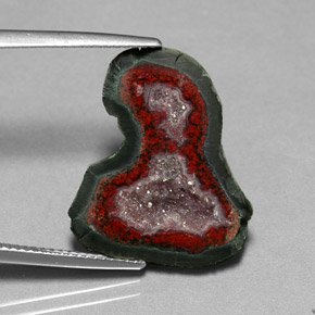 10.51캐럿 천연 멀티컬러 아게이트 지오드, 멋진 모양, 21.2×17.8 mm, 불투명체