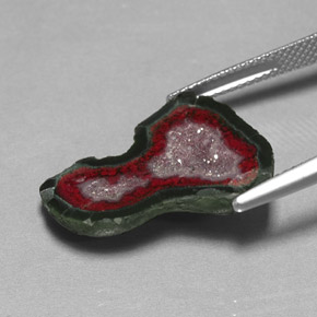 10.51캐럿 천연 멀티컬러 아게이트 지오드, 멋진 모양, 21.2×17.8 mm, 불투명체