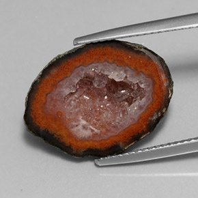9.01캐럿 천연 멀티컬러 아게이트 지오드, 멋진 모양, 18.4×13.8 mm, 불투명체