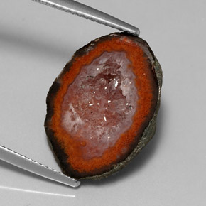 9.01캐럿 천연 멀티컬러 아게이트 지오드, 멋진 모양, 18.4×13.8 mm, 불투명체