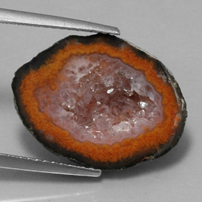 9.01캐럿 천연 멀티컬러 아게이트 지오드, 멋진 모양, 18.4×13.8 mm, 불투명체