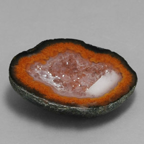 8.23캐럿 천연 멀티컬러 아게이트 지오드, 멋진 모양, 18.2×13.6 mm, 불투명체