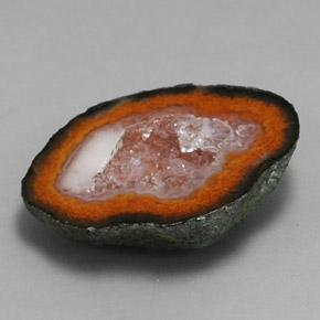 8.23캐럿 천연 멀티컬러 아게이트 지오드, 멋진 모양, 18.2×13.6 mm, 불투명체