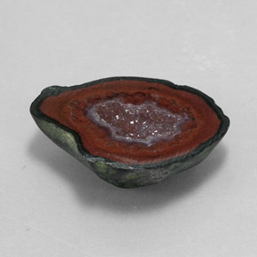 7.69캐럿 천연 멀티컬러 아게이트 지오드, 멋진 모양, 18.4×13.3 mm, 불투명체