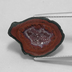 7.69캐럿 천연 멀티컬러 아게이트 지오드, 멋진 모양, 18.4×13.3 mm, 불투명체