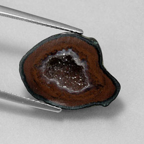 9.85캐럿 천연 다색 마노 지오드, 멋진 모양, 불투명체