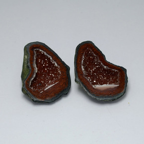 캐럿 천연 멀티컬러 아게이트 지오드 보석, 멋진 모양, 23.3×16.4 mm, 불투명체