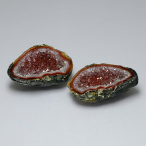 캐럿 천연 멀티컬러 아게이트 지오드 보석, 멋진 모양, 27.2×18.7 mm, 불투명체