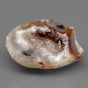 49.36캐럿 천연 멀티컬러 아게이트 지오드, 멋진 모양, 31.9×20.8 mm, 불투명체