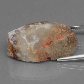 49.36캐럿 천연 멀티컬러 아게이트 지오드, 멋진 모양, 31.9×20.8 mm, 불투명체